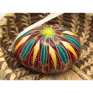 Colorful Pysanka Hanging Christmas Tree Ornament